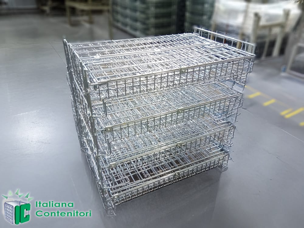 Cestas metálicas de almacén - desplomadas Cestas metálicas de almacén - desplomadas